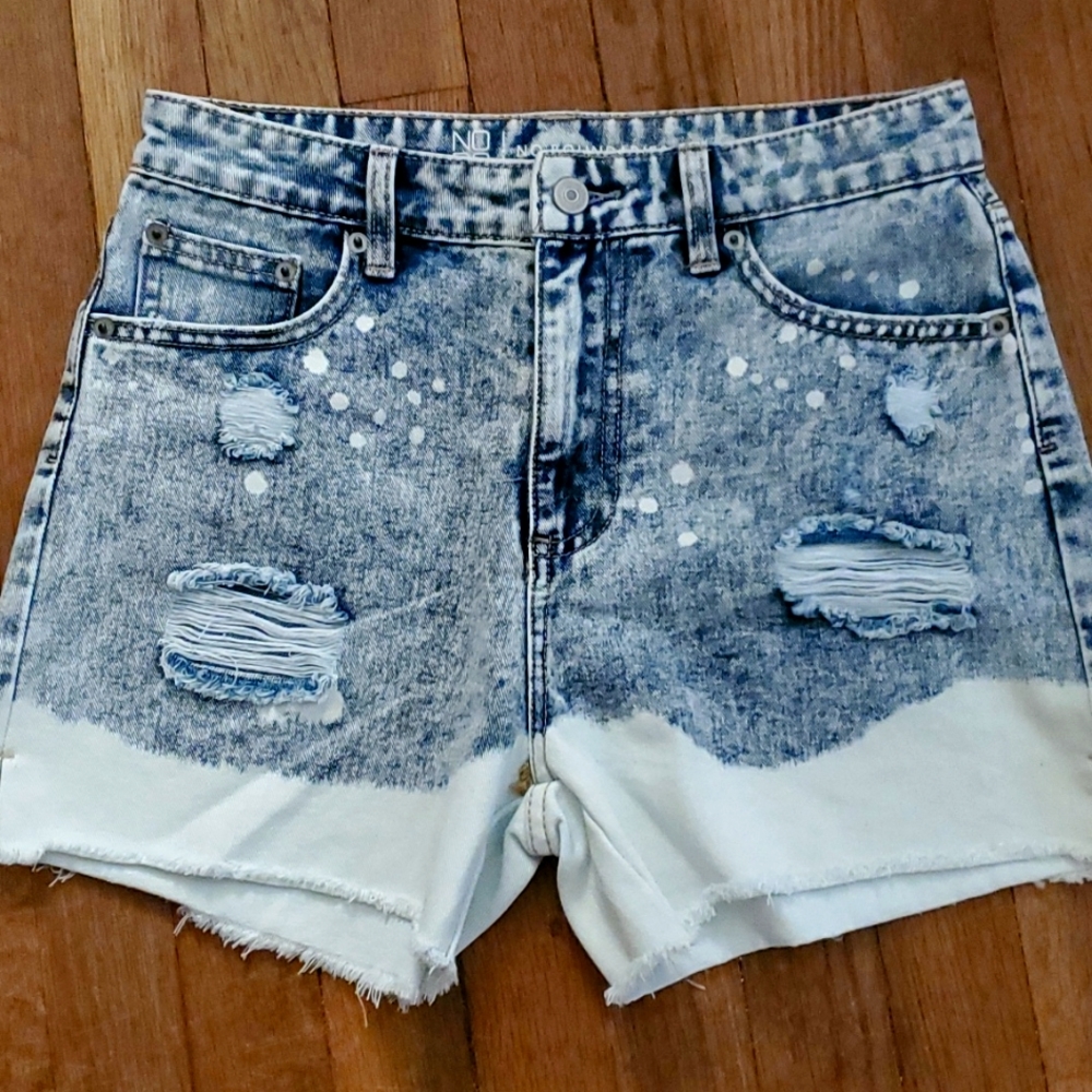 Hi rise denim shorts